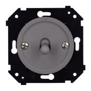 Bironi Шедель Бриз Титан матовый Тумблерный Выключатель 1-клавишный кнопочный с Н.О. контактом (скрытый монтаж)