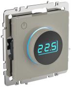 IEK Brite Base Бежевый Регулятор теплого пола с датчиком 16A, 3500 Вт, датчик t° пола (внешний)
