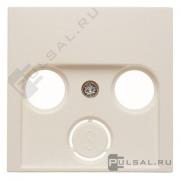 Накладка
S.1,  телевизионная (TV),  спутниковая (SAT),  радио (R),  двойная,  тройная,   цвет - бежевый глянцевый