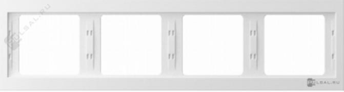Рамкa
K.1,  4 поста,   цвет - белый глянцевый,  пластмасса