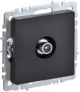 IEK Brite Base Черный Розетка TV проходная