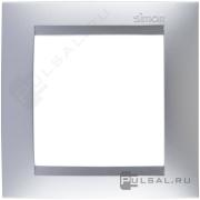 РамкаSimon 15, 1 пост, цвет - алюминий, пластмасса