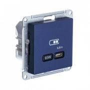 Atlas Design Аквамарин Розетка USB тип-C 65Вт с быстрой зарядкой