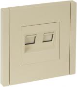 IEK Fortepiano Ванильный Розетка 2-ая Телефон + Компьютер (RJ11 + RJ45)