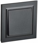 IEK Brite Base Черный Выключатель 1-клавишный в сборе