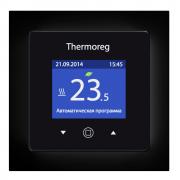 Thermo Thermoreg Черный Терморегулятор программируемый TI-970 16А, датчик t° воздуха (встроенный), датчик t° пола (внешний)