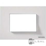 Рамка (итальянский стандарт)
Zenit,  3 модуля,   цвет - белый,  пластмасса