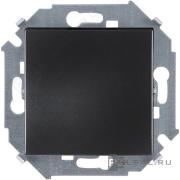 ВыключательSimon 15, одноклавишный, без подсветки, цвет - графит