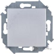 ВыключательSimon 15, одноклавишный, без подсветки, цвет - алюминий