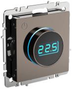 IEK Brite Base Темная Бронза Регулятор теплого пола с датчиком 16A, 3500 Вт, датчик t° пола (внешний)