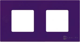 Рамка-декорSimon 27 play, 2 поста, цвет - синий artic, пластмасса