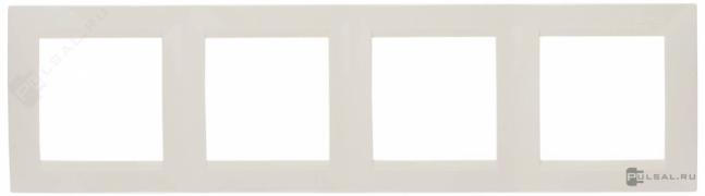 РамкаSimon 15, 4 поста, цвет - слоновая кость, пластмасса