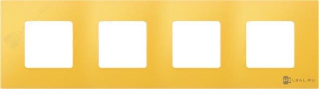 Рамка-декорSimon 27 play, 4 поста, цвет - желтый, пластмасса