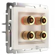 Розетка акустическая
Alumax,  Split,  Slab,  Senso,  Baguette,  Acrylic,  Platinum,  Elite,  Snabb,  Stream,  Flock,  Stark,  Fiore,  Favorit,  Diamant,  Aluminium,  Antik,  Metallic,  2 пары,   цвет - перламутр рифленый