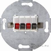 Механизм розетки акустической
R.1,  R.3,  R.8,  R.Classic,  K.1,  K.5,  Q.1,  Q.3,  Q.7,  S.1,  B.3,  B.7,  1930,  Glas,  2 пары,   цвет - белый матовый