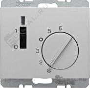 Терморегулятор 10А, НЗ-контакт, 230В
K.5,  поворотный,  датчик t° воздуха (встроенный),  без таймера,   цвет - алюминий