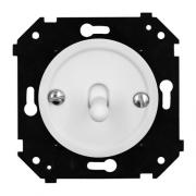 Bironi Шедель Бриз Тумблерный Белый матовый Выключатель 1-клавишный (скрытый монтаж)