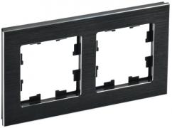 IEK Brite DECOR Черный металл Рамка 2-ая