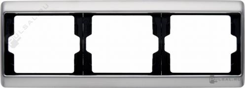 РамкaArsys, 3 поста, цвет - нержавеющая сталь, металл