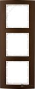 Рамкa
B.3,  3 поста,   цвет - коричневый,  белый матовый,  металл