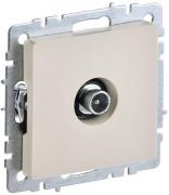IEK Brite Base Бежевый Розетка TV проходная