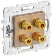 IEK Skandy Песчаный Розетка акустическая 2 пары