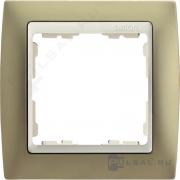 РамкаSimon 82, 1 пост, цвет - шампань матовая, слоновая кость, металл