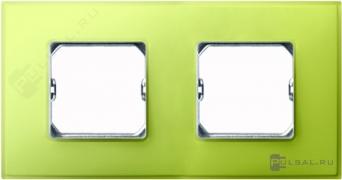 РамкаSimon 27 neos, 2 поста, цвет - лимонный, пластмасса