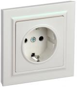 IEK Brite Жемчуг Розетка с/з со шторками в сборе, винтовой зажим