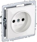 IEK Brite Base Белый Розетка б/з, винтовой зажим