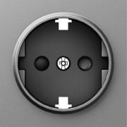 Donel A07 Сталь Накладка Розетки с/з со шторками