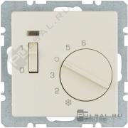 Терморегулятор 10А, НЗ-контакт, 24В
Q.1,  Q.3,  Q.7,  поворотный,  датчик t° воздуха (встроенный),  без таймера,   цвет - бежевый бархат