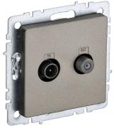 IEK Brite Base Шампань Розетка TV+SAT (телевизионная-TV, спутниковая-SAT)