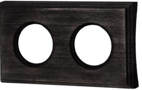 Bironi Шедель Дерево Угольно-черный Форма квадрата Рамка 2-ая на бревно диаметр 240 мм (скрытый монтаж)