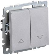 IEK Brite Base Алюминий Выключатель для жалюзи без фиксации