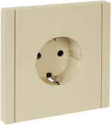 IEK Fortepiano Ванильный Розетка с/з со шторками, винтовые клеммы