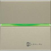 ВыключательZenit, одноклавишный, с индикацией, цвет - шампань