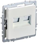 IEK Brite Base Жемчуг Розетка Компьютерная 2-ая RJ45 Cat.5e (UTP)