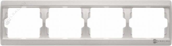РамкaArsys, 4 поста, цвет - белый глянцевый, пластмасса