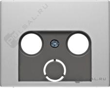 Накладка
K.5,  телевизионная (TV),  спутниковая (SAT),  радио (R),  двойная,  тройная,   цвет - алюминий