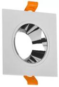IEK Lighting Белый/Хром Светильник встраиваемый поворотный цоколь - GU10, мощность-11 Вт