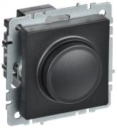 IEK Brite Base Черный Светорегулятор (диммер) поворотно-нажимной 10-600 Вт/ВА, для LED 3-150 Вт/ВА с возможностью управления с 2-х мест