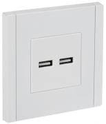 IEK Fortepiano Белый Розетка USB А+A 3,1А (USB type-A 5V)