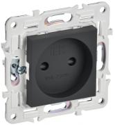 IEK Skandy Графит Розетка б/з со шторками, винтовой зажим