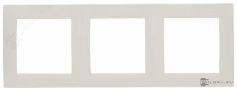 РамкаSimon 15, 3 поста, цвет - слоновая кость, пластмасса
