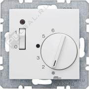 Терморегулятор 10А, НЗ-контакт, 230В
S.1,  поворотный,  датчик t° воздуха (встроенный),  без таймера,   цвет - белый глянцевый