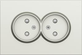 Donel S08 Шампань Накладка Розетки 2-ая б/з со шторками