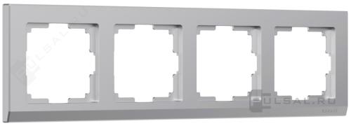 Рамкa
Stark,  4 поста,   цвет - серебряный,  пластмасса