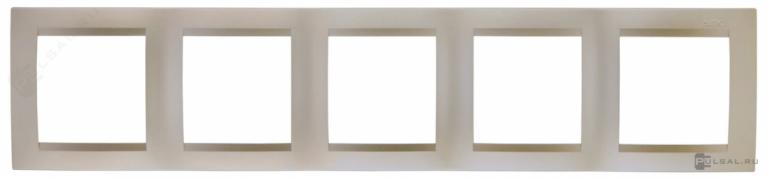 РамкаSimon 15, 5 постов, цвет - шампань, пластмасса