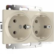 Розетка
Alumax,  Slab,  Senso,  Baguette,  Acrylic,  Platinum,  Elite,  Snabb,  Stream,  Flock,  Stark,  Fiore,  Favorit,  Diamant,  Aluminium,  Antik,  Metallic,  без шторок,  с заземлением,  двойная,  винтовые клеммы,   цвет - слоновая кость